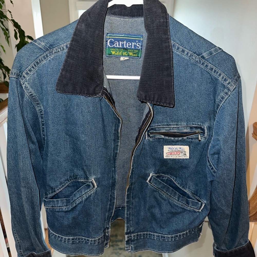 Carter's Vintage Blue Denim Utility Jacket - small